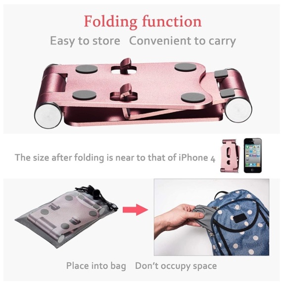 Multi-Angled Adjustable Cellphone Stand Foldable Holder for Smartphone Devices - Picture 2 of 6